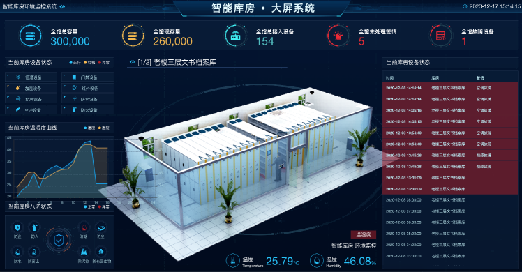 智能档案库房界面
