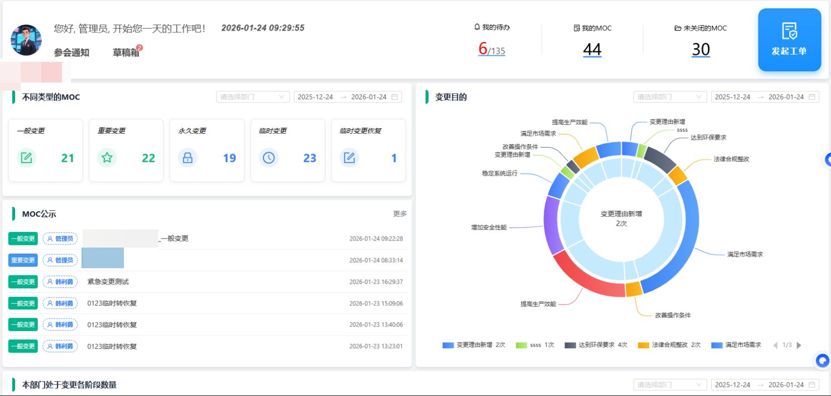 变更管理系统界面
